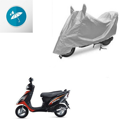SRENTERPRISES Two Wheeler Cover for TVS(Streek, Silver)