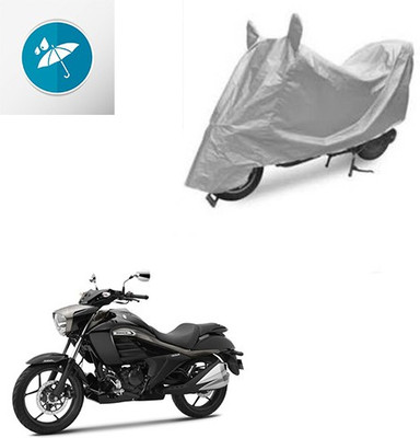SRENTERPRISES Two Wheeler Cover for Suzuki(Intruder, Silver)