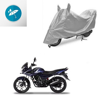 SRENTERPRISES Two Wheeler Cover for Bajaj(Discover 150 f, Silver)