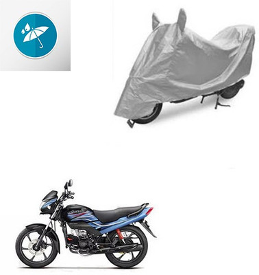 SRENTERPRISES Two Wheeler Cover for Honda(Passion Pro, Silver)