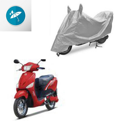SRENTERPRISES Two Wheeler Cover for Hero(E Scoot, Silver)