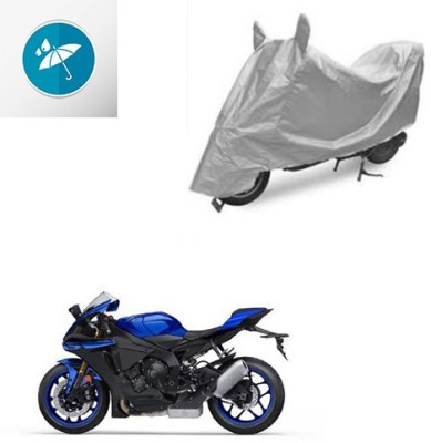 SRENTERPRISES Two Wheeler Cover for Yamaha(YZF R1, Silver)