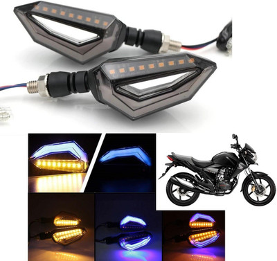 AuTO ADDiCT Front, Rear, Side LED Indicator Light for LML 800(Blue, Yellow)
