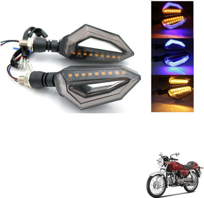 AuTO ADDiCT Front, Rear, Side LED Indicator Light for Hero Splendor pro classic(Blue, Yellow)