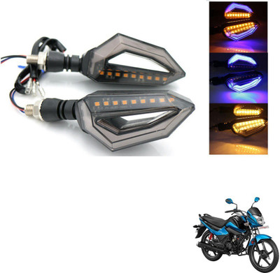 AuTO ADDiCT Front, Rear, Side LED Indicator Light for Hero Splender iSMART(Blue, Yellow)