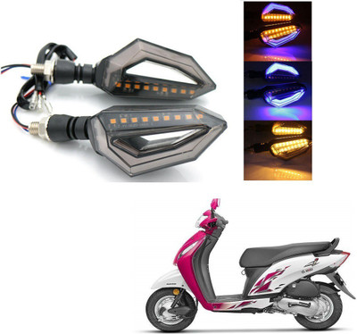 AuTO ADDiCT Front, Rear, Side LED Indicator Light for Honda Dio(Blue, Yellow)
