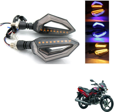 AuTO ADDiCT Front, Rear, Side LED Indicator Light for Hero Glamour(Blue, Yellow)