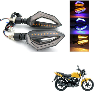 AuTO ADDiCT Front, Rear, Side LED Indicator Light for Suzuki GT650R(Blue, Yellow)