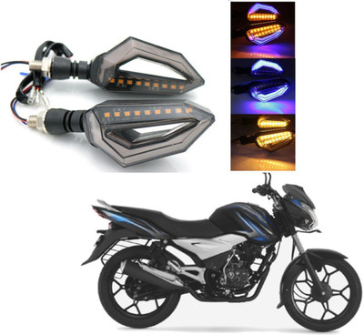 AuTO ADDiCT Front, Rear, Side LED Indicator Light for Bajaj Discover 125 T(Blue, Yellow)