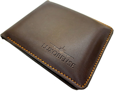 LUXOBENSE Men Brown Fabric Wallet(1 Card Slot)