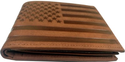 LUXOBENSE Men Brown Genuine Leather Wallet(8 Card Slots)