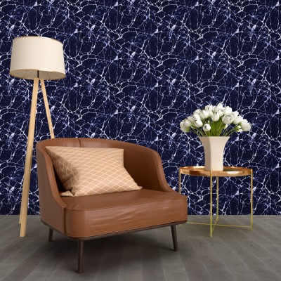 DWELLSINDIA Abstract Blue Wallpaper(244 cm x 41 cm)