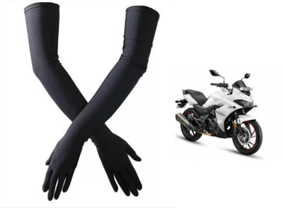 MUNTUN Cotton Arm Sleeve For Men & Women(Free, Black)