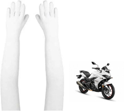 Shambhavi Cotton Arm Sleeve For Men & Women(Free, White)