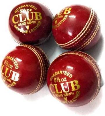JOJOMART CLUB SET OF 1 GENUINE LEATHER BALLS 2 PART Cricket Leather Ball