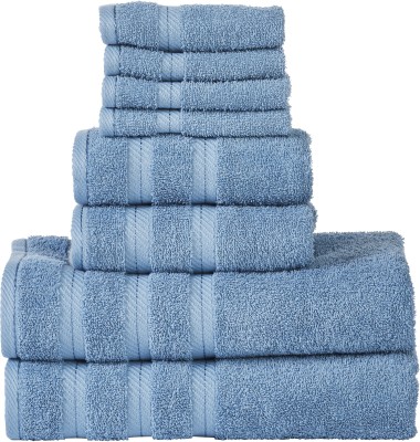 Senses Cotton 501 GSM Bath, Face, Hand Towel Set(Pack of 8)