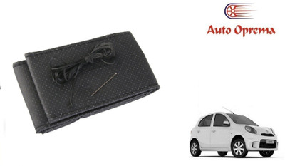 Auto Oprema Steering Cover For Nissan Micra(Black, Leather)