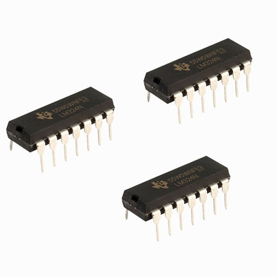 geeta enterprises LM324 quad op-amp TI DIP14 orignal IC pack of 3 pcs Electronic Components Electronic Hobby Kit