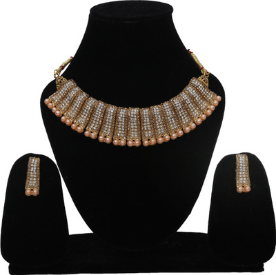 Sublime W Alloy Gold-plated Gold, White Jewellery Set(Pack of 1)