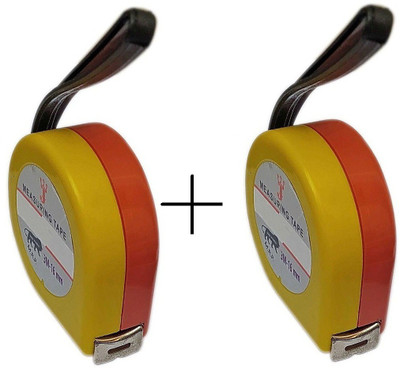 Inditrust Heavy duty Measurement tape 3 Meter Measuring tape (Pack of 2pc) Measurement Tape(3 m)