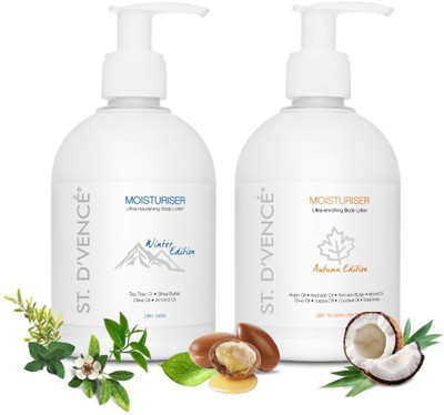 ST. D'VENCÉ Winter Edition Body Lotion for Dry Skin + Autumn Edition Body Lotion for Very Dry Skin (Pack of...