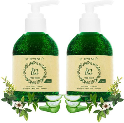 ST. D'VENCÉ Australian Essential Tea Tree Oil and Neem Face Wash | Sulphate and Paraben Free (150 ml (Pack of...
