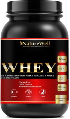 Naturewell Protein Plus Body Building Gym Supplement Whey Protein Powder Ultra Whey Protein(500 g, Unflavored)
