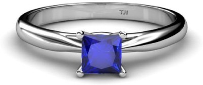 KUNDLI GEMS Blue Sapphire Ring Natural stone Precious Neelam Certified and Astrological Purpose for unisex Stone Sapphire Silver Plated Ring