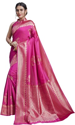 Ashopalav Sarees Woven Paithani Silk Blend Saree(Pink)