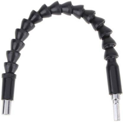 Gadariya King Flexible Shaft Magnetic Screwdriver Extension Drill Bit Adapter Holder Connect Link for Electronic Power Drill 6mm ¼ Inch Hex Shank Drive 29.5 cm Long 1Pc Metal-Plastic Black Tool Accessory Screwdriver Bit Set (Pack of 1) Screwdriver Bit Set