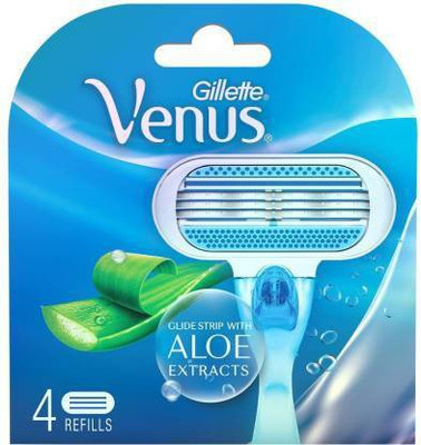 Gillette VENUS GLIDE STRIP WITH ALOE EXTRACTS(Pack of 4)