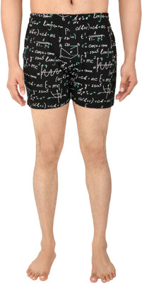 Southcity Graphic Print Men Black Boxer Shorts