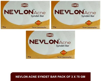 Nevlon Acne Syndet Bar - Get Rid Of From Acne Scars (Pack of 3)75g(3 x 75 g)