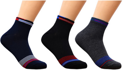 Nefrican Men Solid, Self Design Ankle Length(Pack of 3)