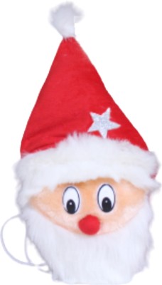 Tickles Santa Claus Sling Bag Soft Stuffed Plush for Girls Kids Birthday Gift School Picnic Christmas  - 15 cm(White)