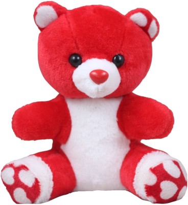 Tickles Heart Print Teddy Bear Soft Stuffed Plush Toy For kids Baby Girls Birthday Gifts Valentine's Day Home Decoration  - 25 cm(Red and White 2)