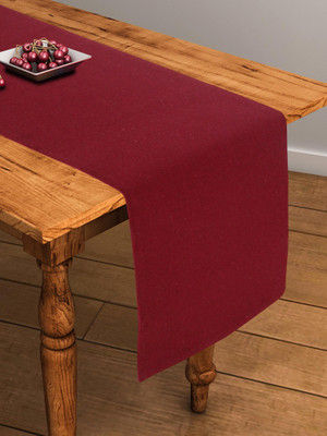Flipkart SmartBuy Maroon 152 cm Table Runner(Cotton)