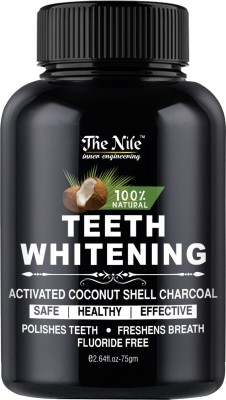 The Nile Teeth Whitening Activated Coconut Shell Charcoal Powder,75 GMS(75 g)