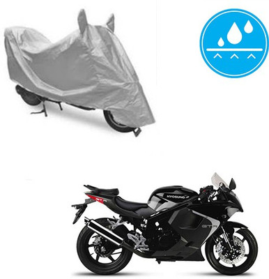 Atulit enterprises Two Wheeler Cover for Hyosung(GT250R, Silver)