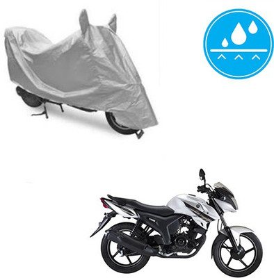 SRENTERPRISES Two Wheeler Cover for Yamaha(SZ-S, Silver)