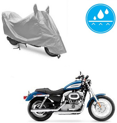 SRENTERPRISES Two Wheeler Cover for Harley Davidson(XL 883, Silver)
