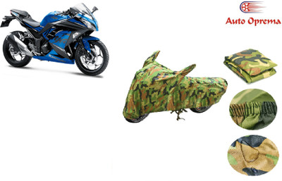 Auto Oprema Waterproof Two Wheeler Cover for Universal For Bike(Ninja 300, Green)
