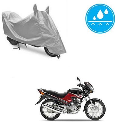 SRENTERPRISES Two Wheeler Cover for Yamaha(Gladiator, Silver)