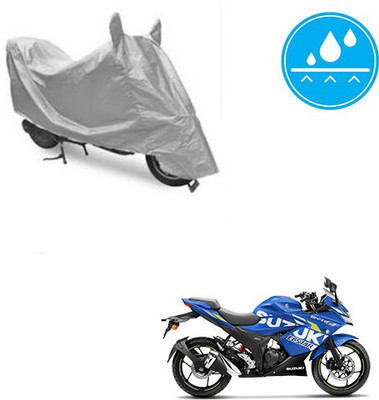 Atulit enterprises Two Wheeler Cover for Suzuki(Gixxer SF, Silver)