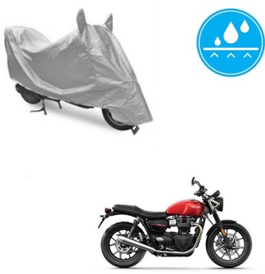 Atulit enterprises Two Wheeler Cover for Triumph(Twin spark, Silver)