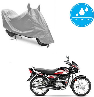 Atulit enterprises Two Wheeler Cover for Hero(CD deluxe, Silver)