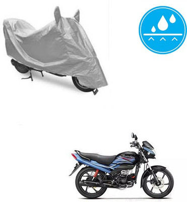 SRENTERPRISES Two Wheeler Cover for Hero(Passion Plus, Silver)