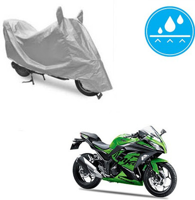 Atulit enterprises Two Wheeler Cover for Kawasaki(Ninja 300, Silver)