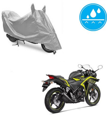 SRENTERPRISES Two Wheeler Cover for Honda(CBR 250R, Silver)