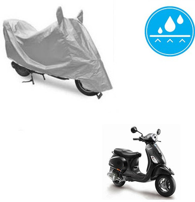 Atulit enterprises Two Wheeler Cover for Piaggio(Vespa, Silver)